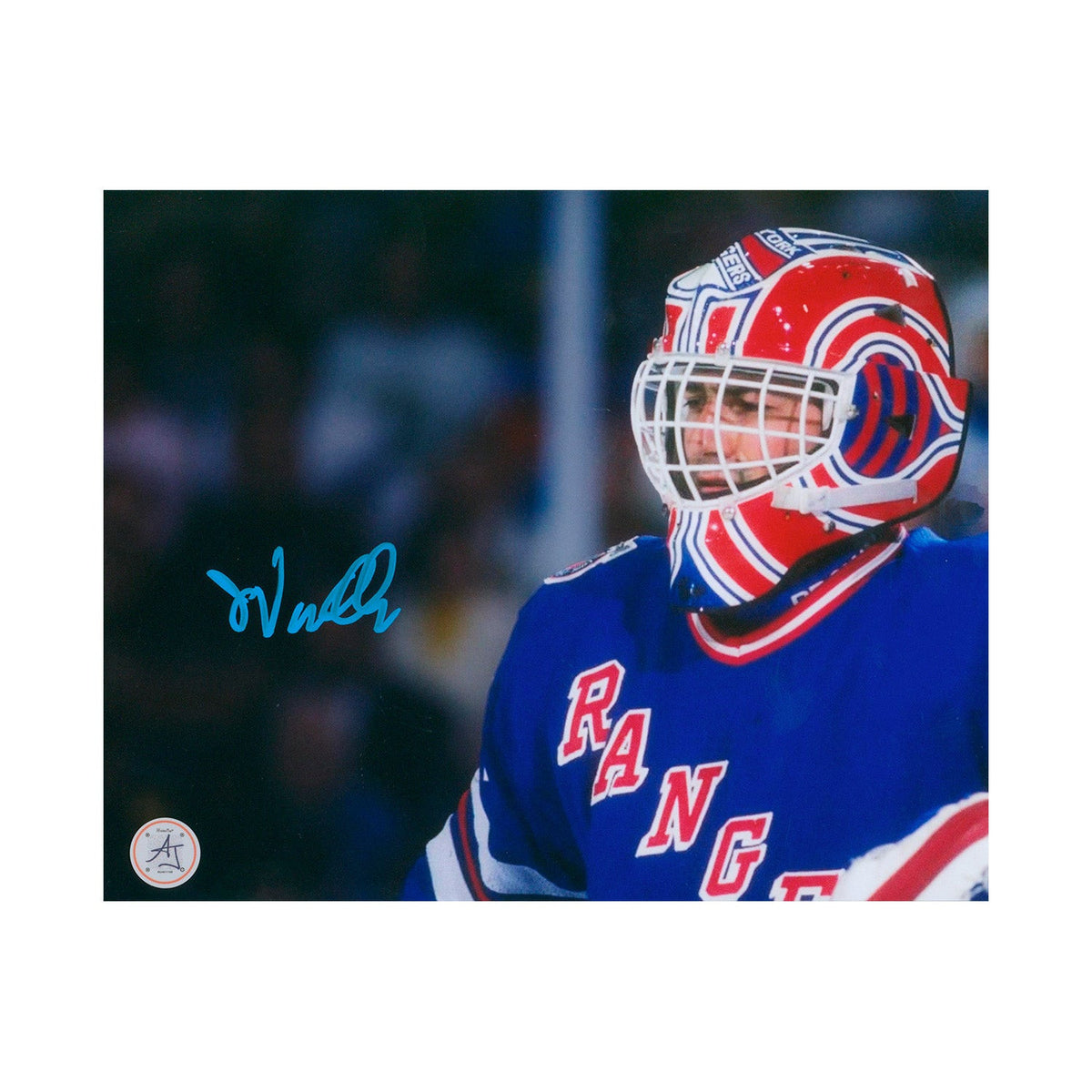 John Vanbiesbrouck Signed New York Rangers Goalie Mask Profile 8x10 Photo product image 1, provided for visual reference and