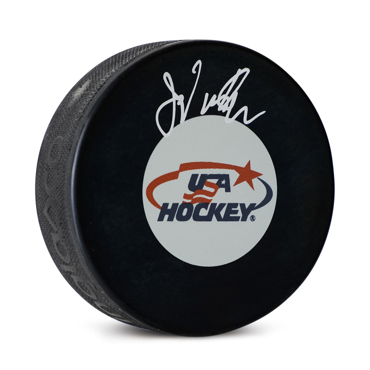 John Vanbiesbrouck Autographed Team USA Hockey Puck product image 1, provided for visual reference and product detail review