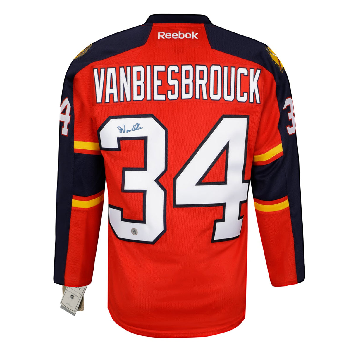 John Vanbiesbrouck Signed Florida Panthers Vintage Reebok Jersey product image 1, provided for visual reference and product