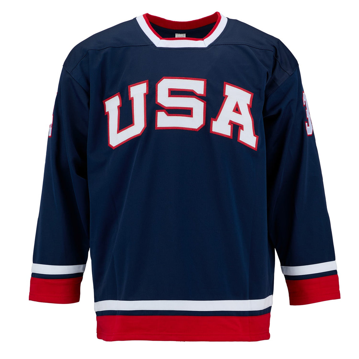 John Vanbiesbrouck Autographed Team USA Custom Hockey Nation Jersey product image 2, provided for visual reference and