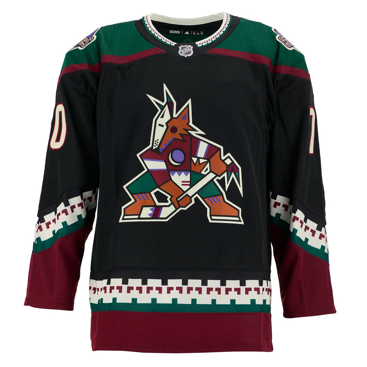 Karel Vejmelka Signed Arizona Coyotes Black Kachina adidas Jersey product image 2, provided for visual reference and product