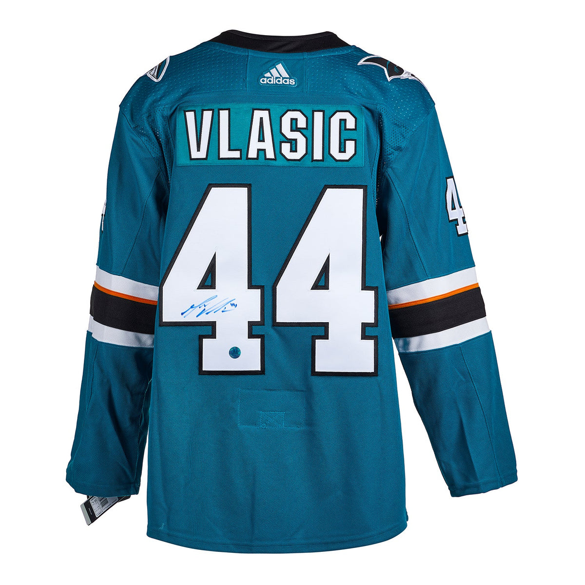 Marc-Edouard Vlasic Autographed San Jose Sharks adidas Jersey product image 1, provided for visual reference and product