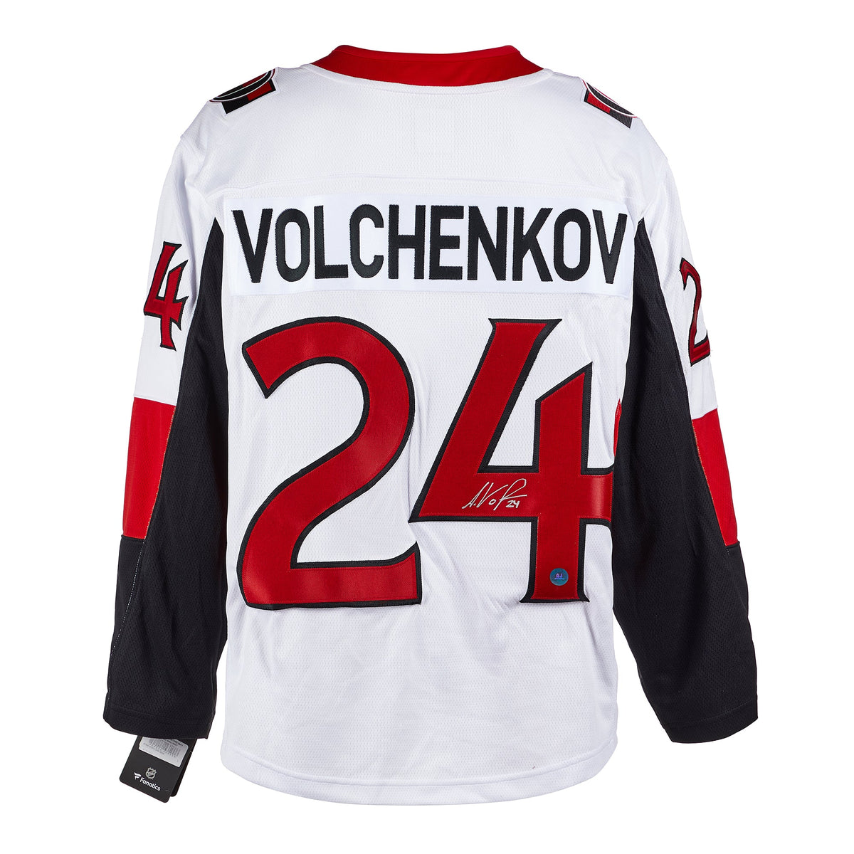 Anton Volchenkov Signed Ottawa Senators White Fanatics Breakaway Jersey product image 1, provided for visual reference and