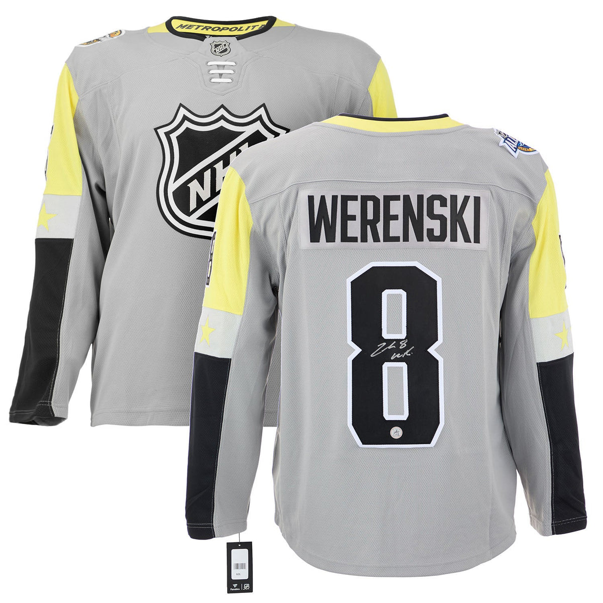 Zach Werenski Signed 2018 NHL All-Star Game Metro Fanatics Breakaway Jersey product image 3, provided for visual reference