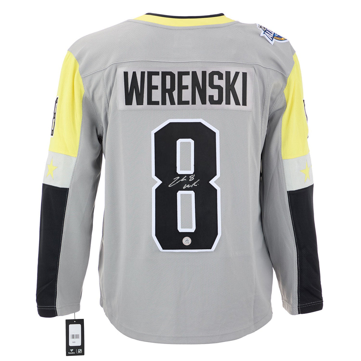 Zach Werenski Signed 2018 NHL All-Star Game Metro Fanatics Breakaway Jersey product image 1, provided for visual reference