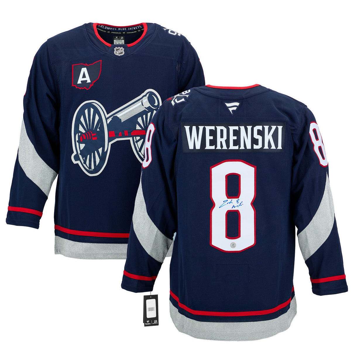 Zach Werenski Signed Columbus Blue Jackets 2025 Stadium Series Jersey product image 3, provided for visual reference and