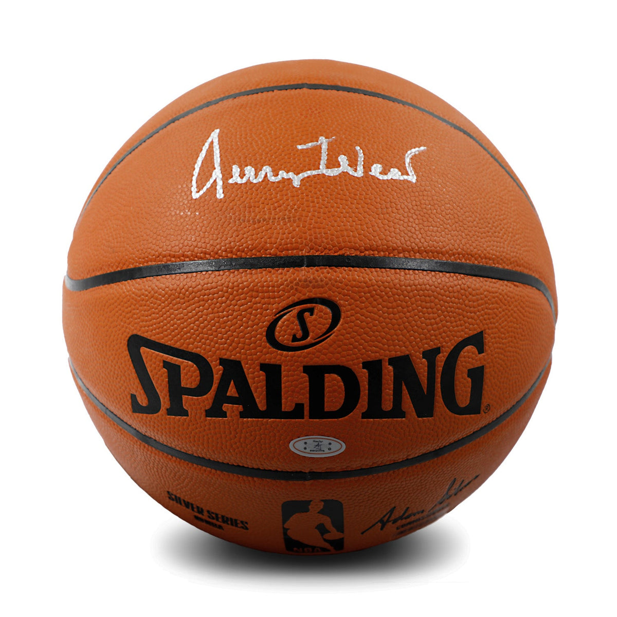 Jerry West Autographed Spalding Official NBA I/O Basketball product image 1, provided for visual reference and product