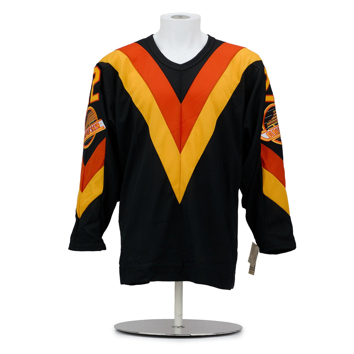 Tiger Williams Signed & Inscribed Vancouver Canucks Flying V Vintage CCM Jersey product image 2, provided for visual