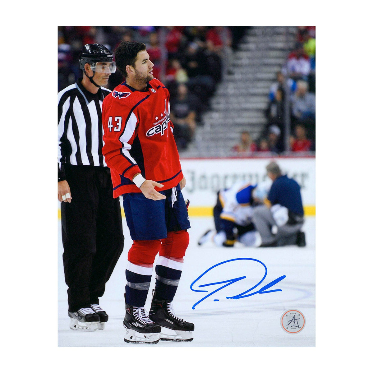Tom Wilson Autographed Washington Capitals Fight Champ 8x10 Photo product image 1, provided for visual reference and product