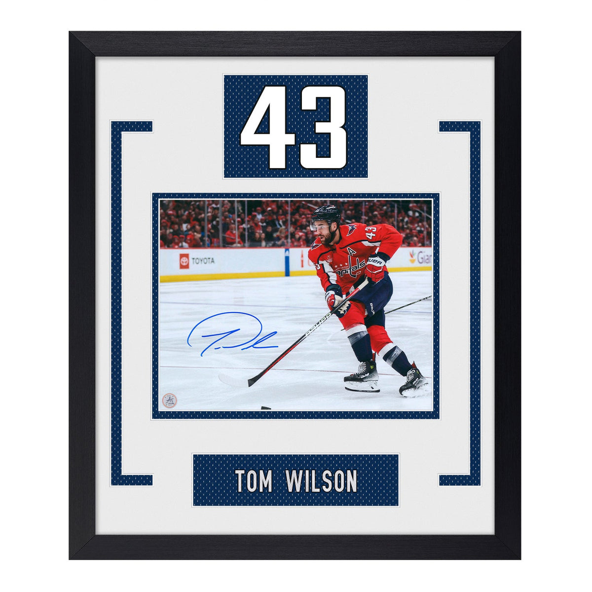 Tom Wilson Signed Washington Capitals Authentic Number 23x27 Frame product image 1, provided for visual reference and