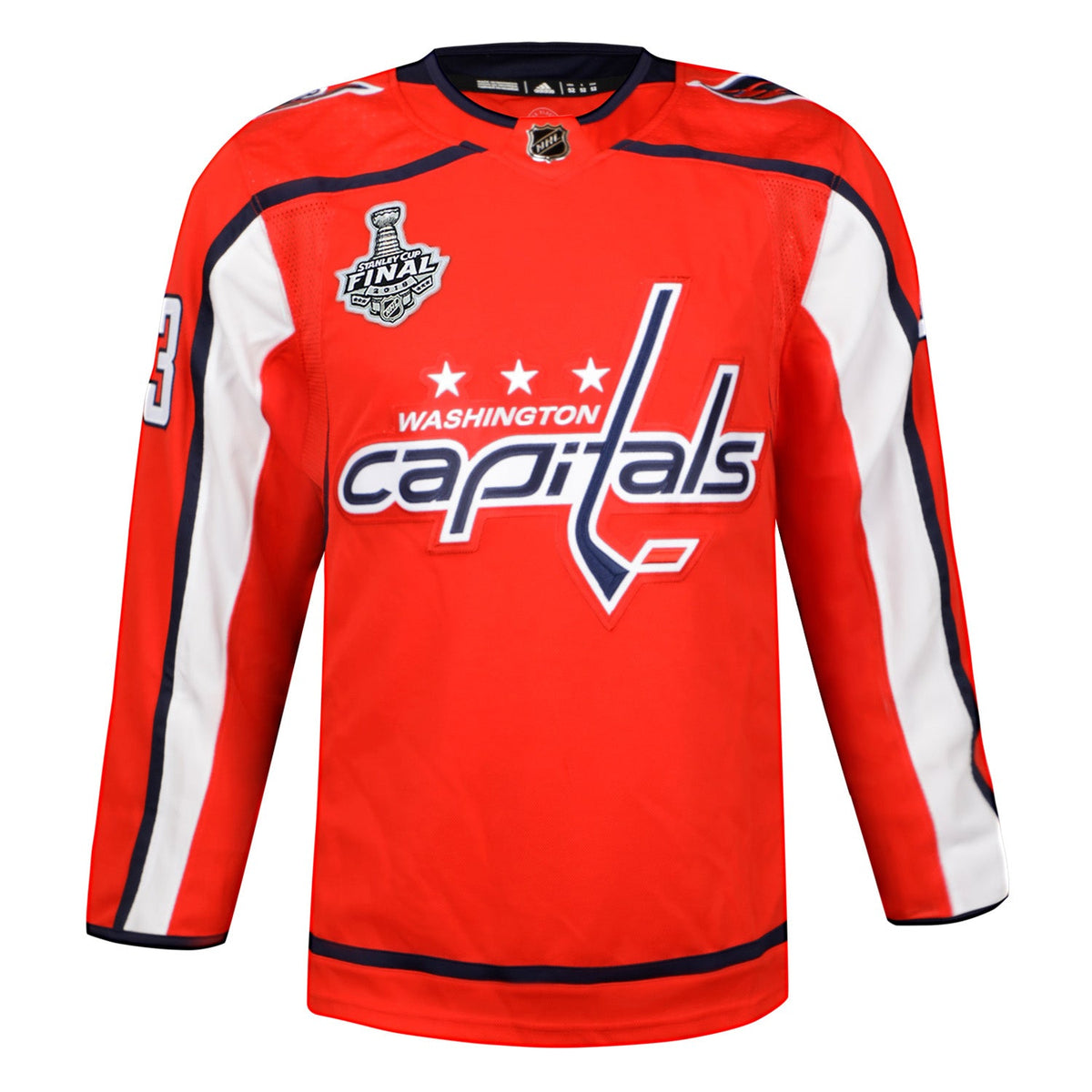Tom Wilson Signed Washington Capitals 2018 Stanley Cup adidas Jersey product image 2, provided for visual reference and