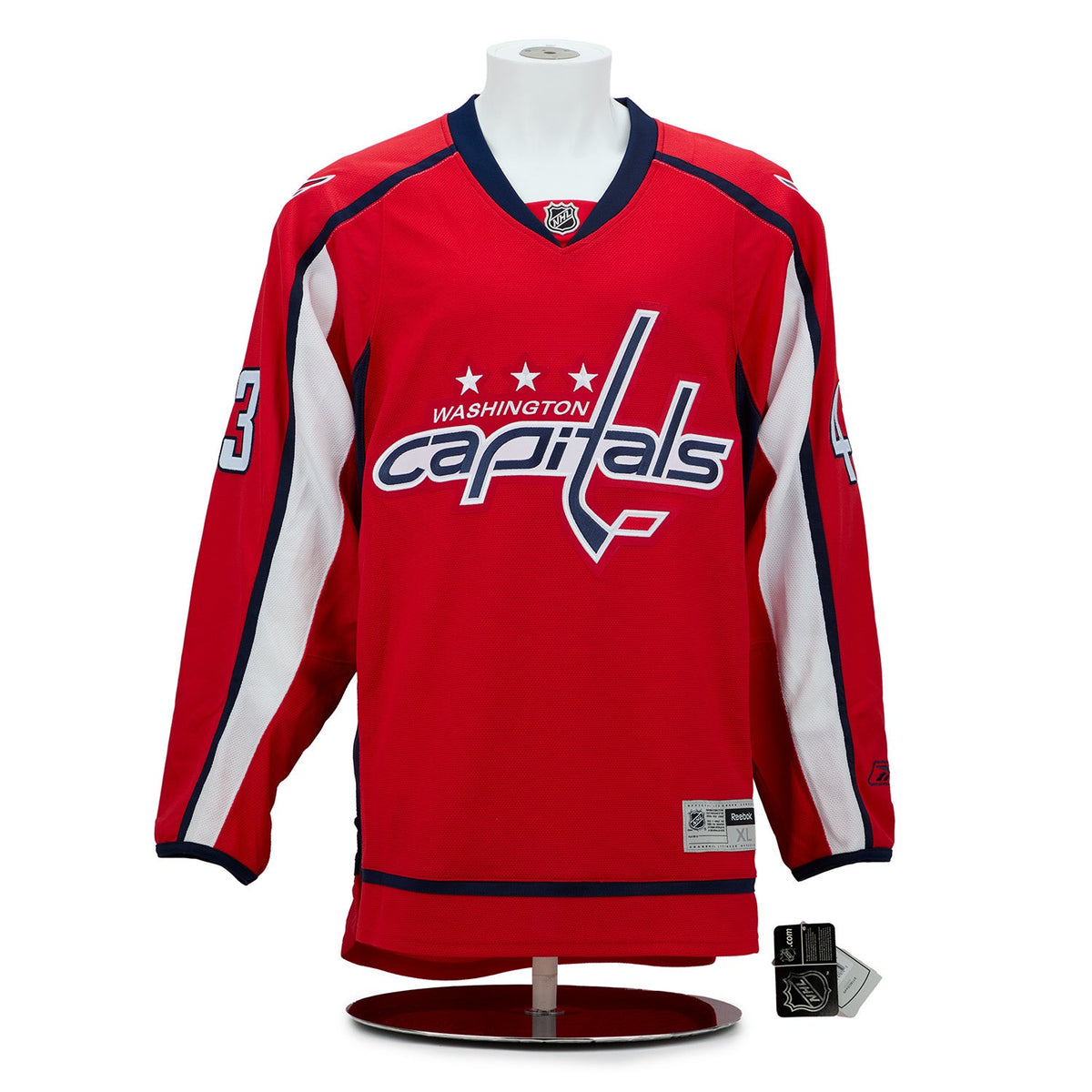 Tom Wilson Washington Capitals Signed & Dated 1st Goal Reebok Jersey #6/43 product image 2, provided for visual reference