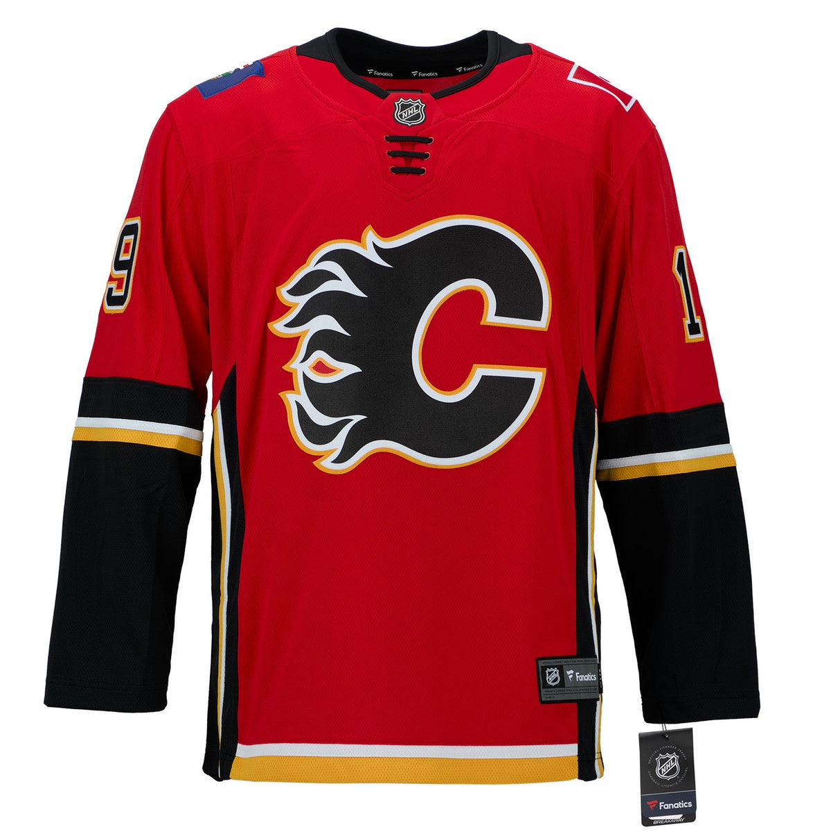 Dustin Wolf Autographed Calgary Flames Draft Day Fanatics Breakaway Jersey product image 2, provided for visual reference