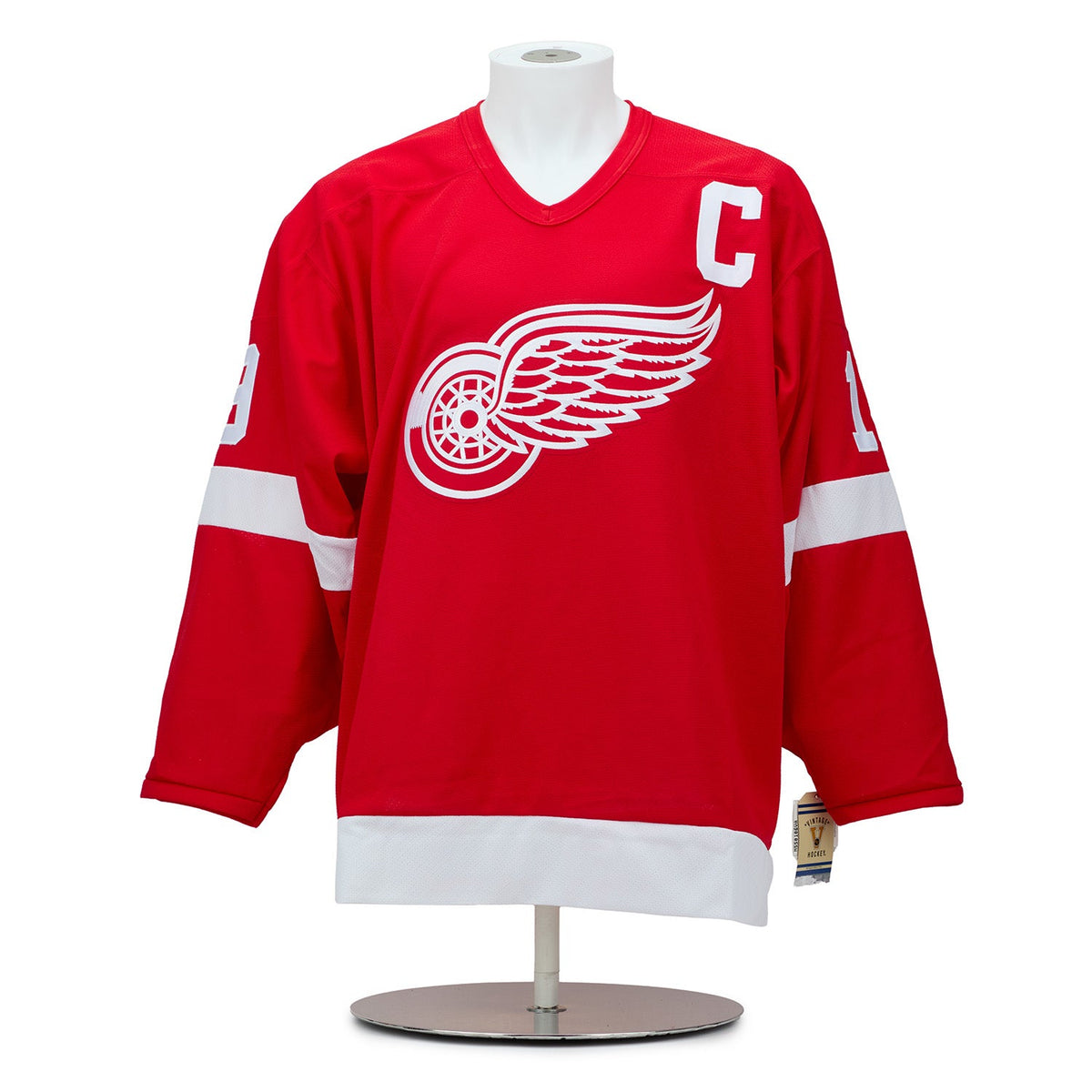 Steve Yzerman Detroit Red Wings Signed & Inscribed Vintage CCM Stats Jersey product image 2, provided for visual reference
