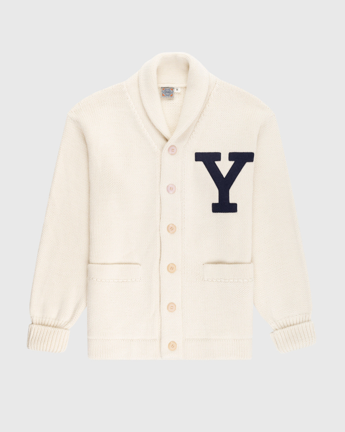 Yale University 1923 Wool Shawl Collar Sweater product image 1, provided for visual reference and product detail review