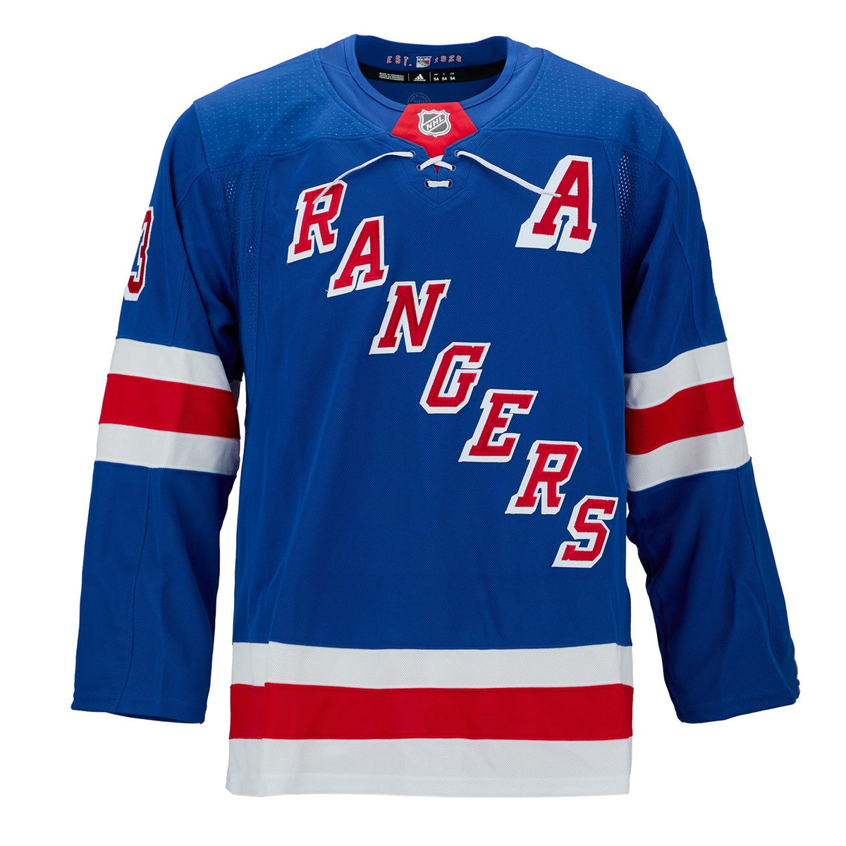Mika Zibanejad Autographed New York Rangers adidas Jersey product image 2, provided for visual reference and product detail
