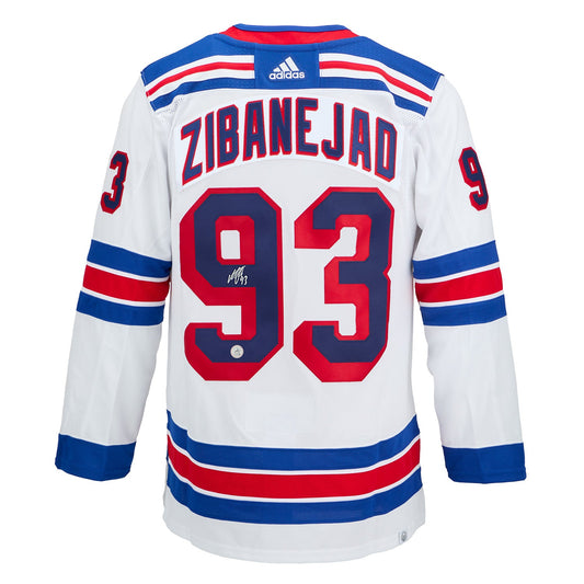 Mika Zibanejad Signed New York Rangers White adidas Jersey product image 1, provided for visual reference and product detail