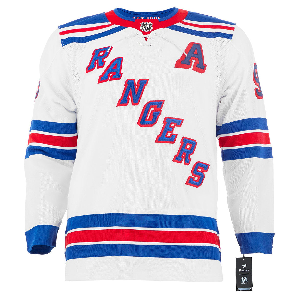 Mika Zibanejad Signed New York Rangers White Fanatics Premium Jersey product image 2, provided for visual reference and