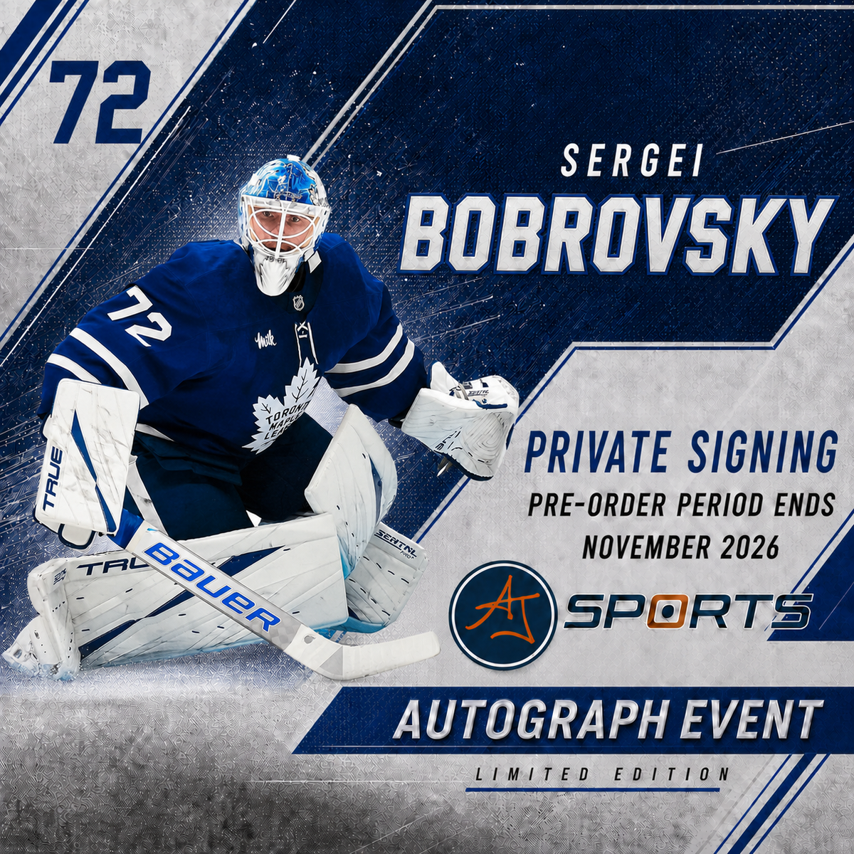 Sergei Bobrovsky Signing Event product image 1, provided for visual reference and product detail review