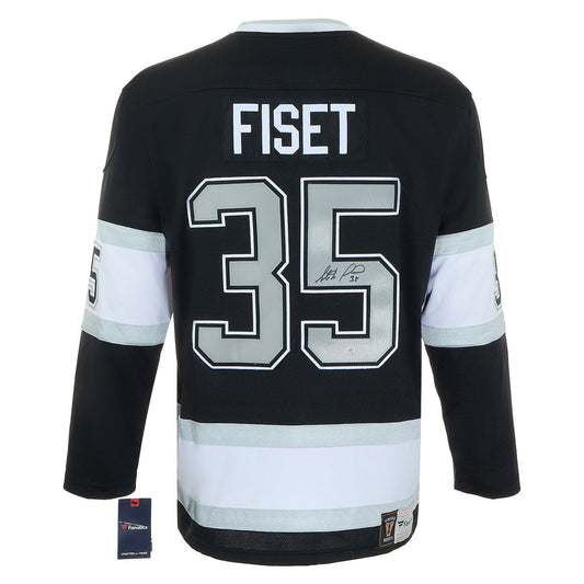 Stephane Fiset Autographed Los Angeles Kings Fanatics Throwback Jersey product image 1, provided for visual reference and