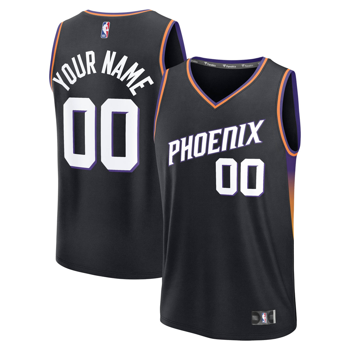 Men's Phoenix Suns Fanatics Black Fast Break Custom Jersey product image 2
