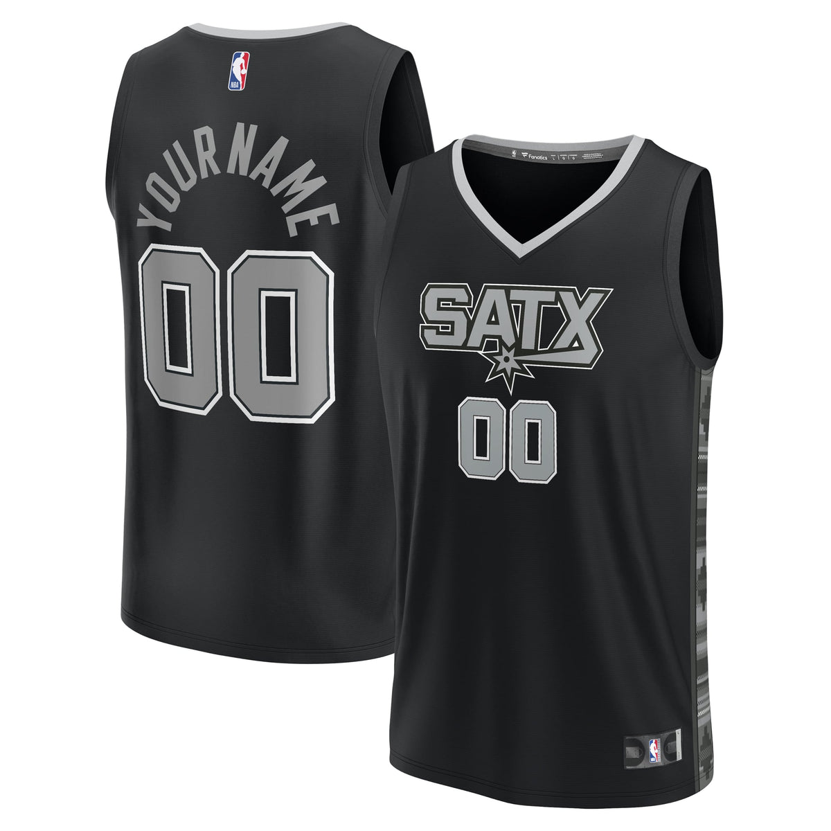 Men's San Antonio Spurs Fanatics Black Fast Break Custom product image 1