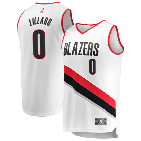 Men's Portland Trail Blazers Damian Lillard Fanatics White product image 1