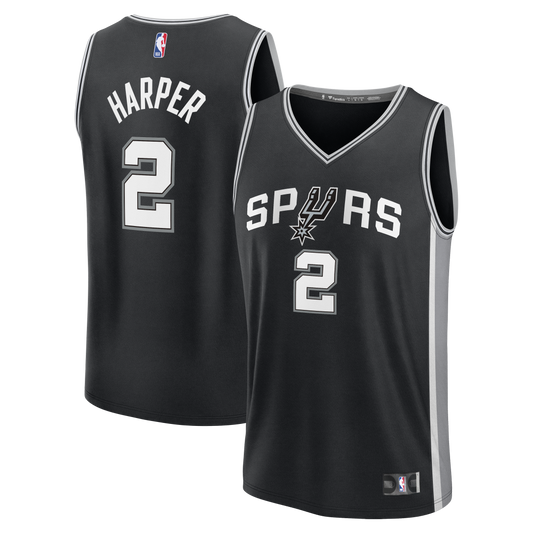 Men's San Antonio Spurs Dylan Harper Fanatics Black Fast product image 1
