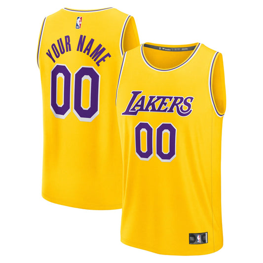Men's Los Angeles Lakers Fanatics Gold Fast Break Custom product image 1