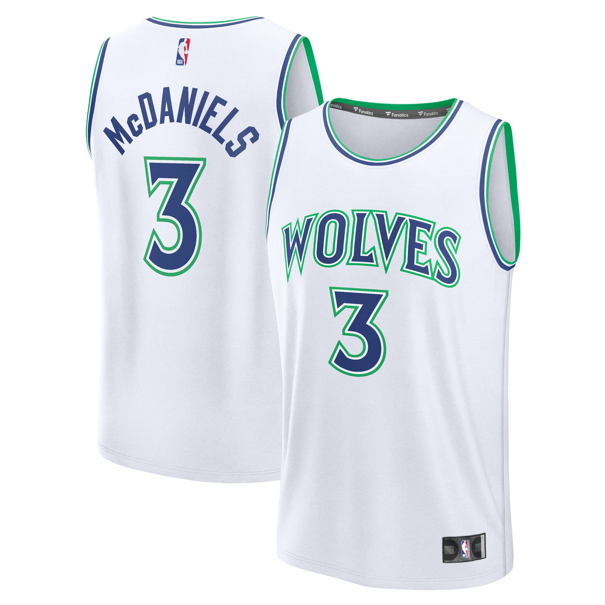 Men's Minnesota Timberwolves Jaden McDaniels Fanatics White product image 1