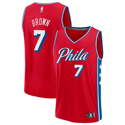 Men's Philadelphia 76ers Jaylen Brown Fanatics Red Fast product image 1