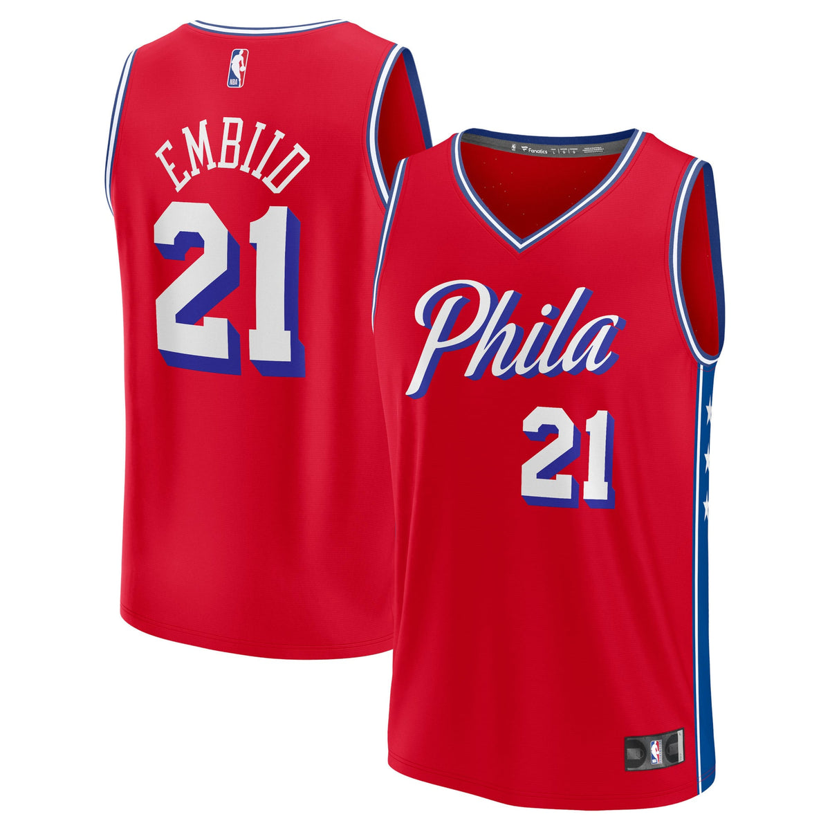 Men's Philadelphia 76ers Joel Embiid Fanatics Red Fast product image 1