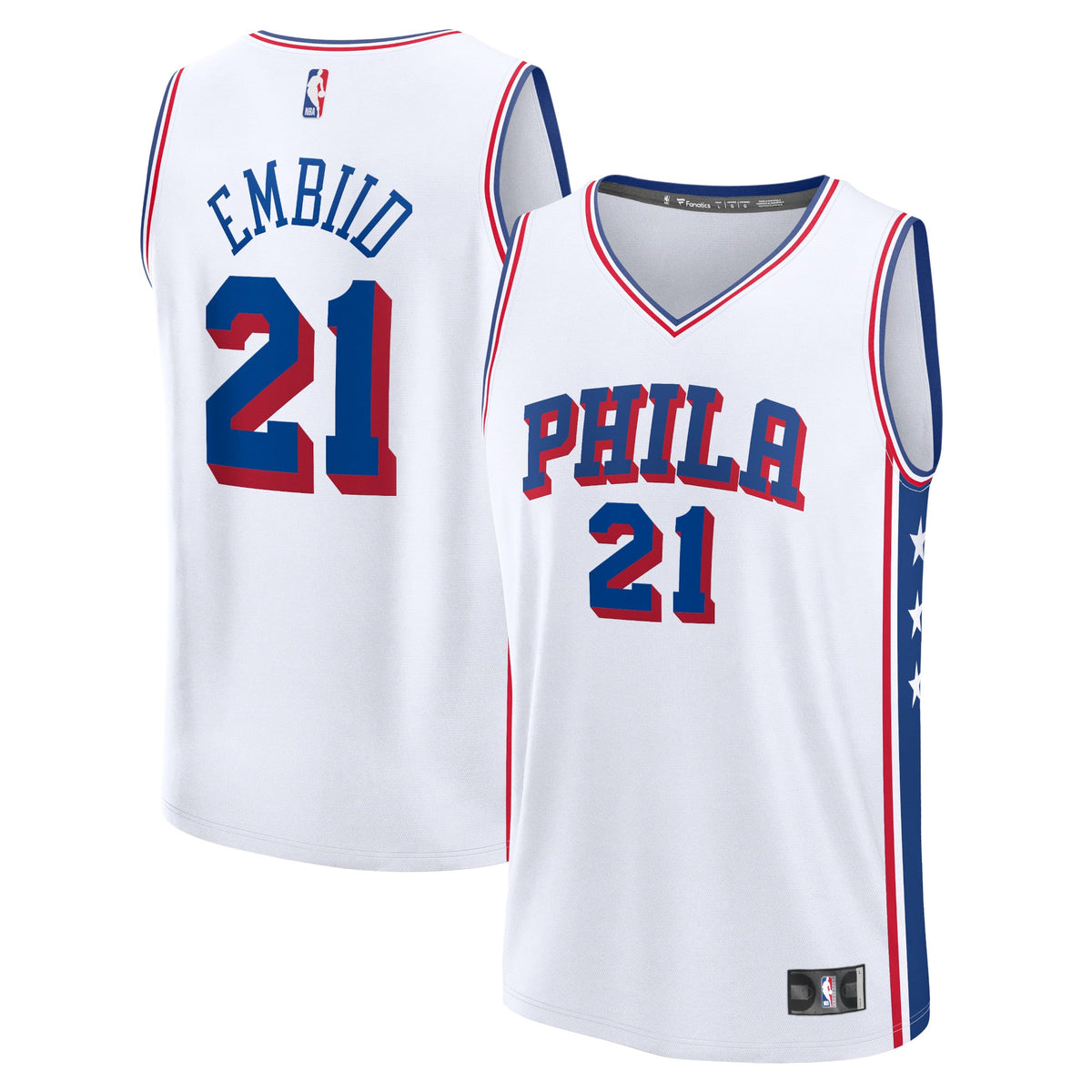 Men's Philadelphia 76ers Joel Embiid Fanatics White Fast product image 2