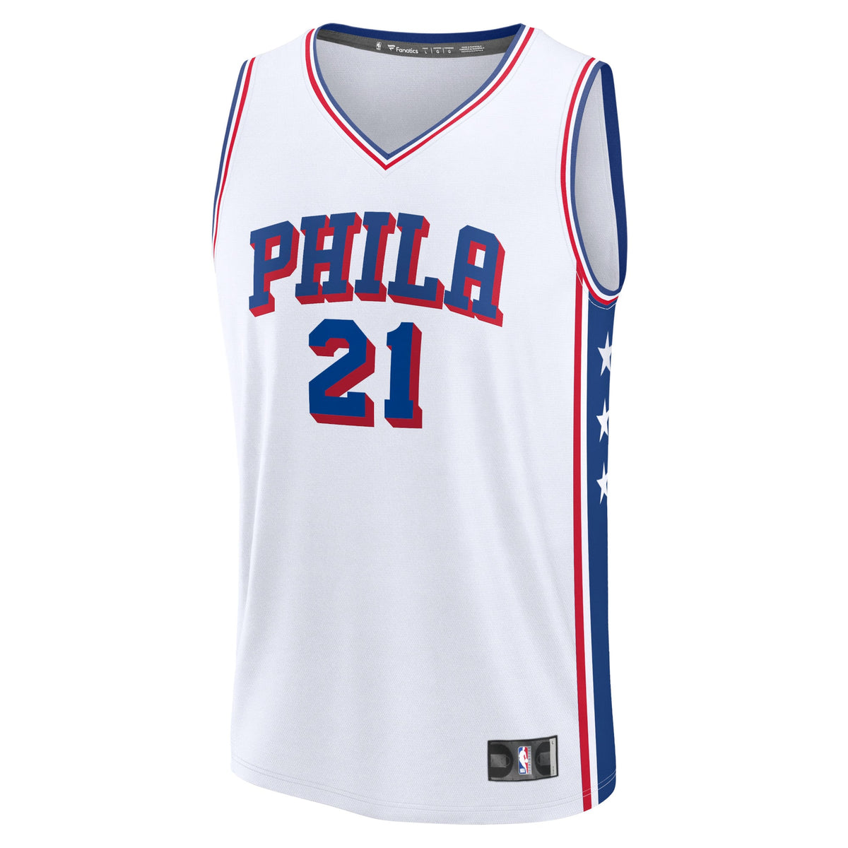 Men's Philadelphia 76ers Joel Embiid Fanatics White Fast product image 3