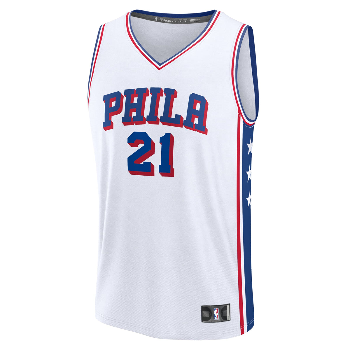 Men's Philadelphia 76ers Joel Embiid Fanatics White Fast product image 3