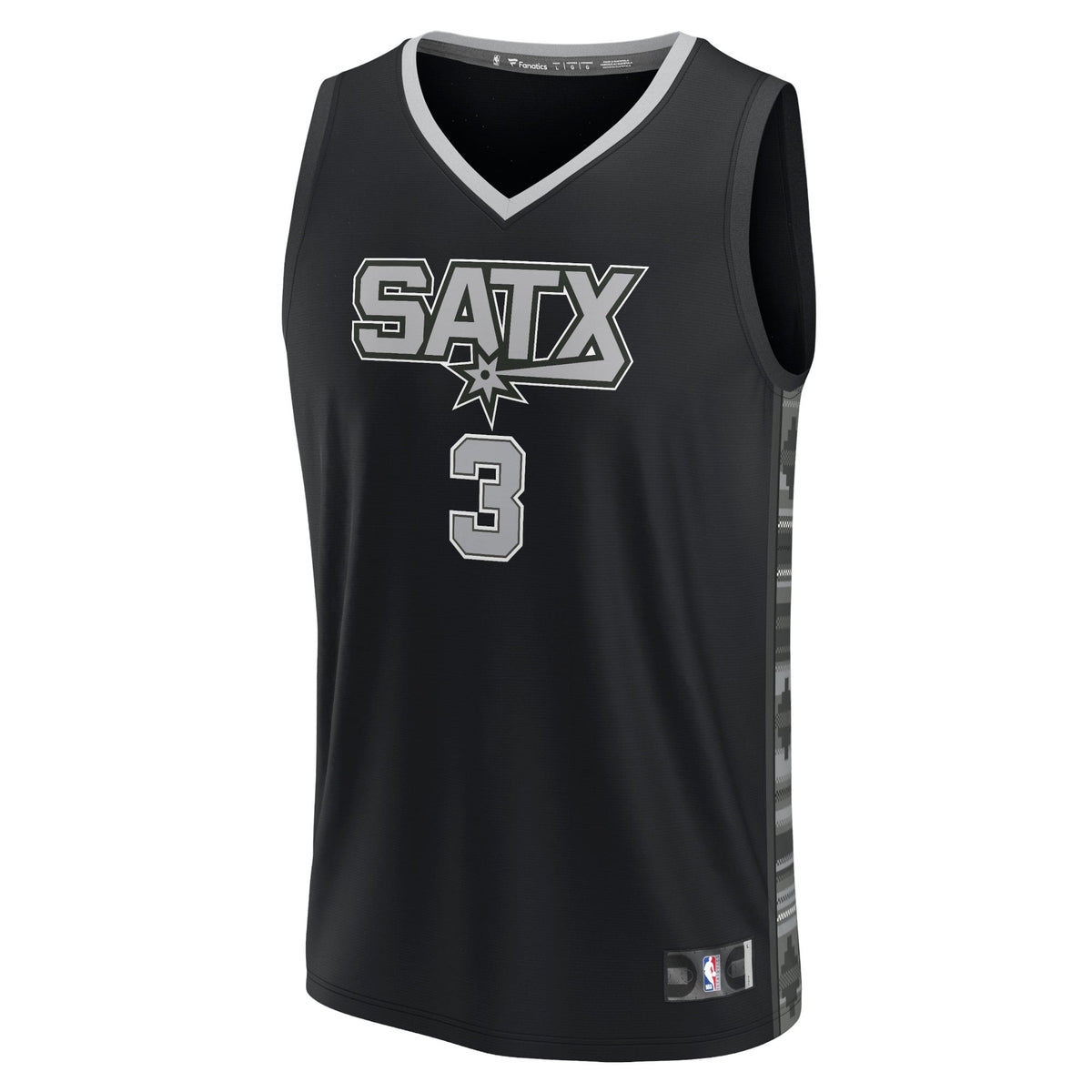 Men's San Antonio Spurs Keldon Johnson Fanatics Black Fast product image 3
