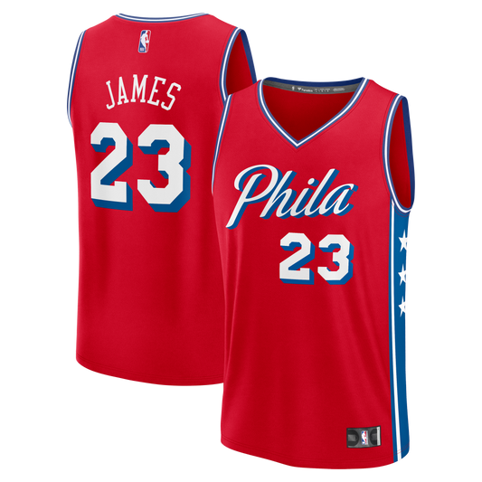 Men's Philadelphia 76ers LeBron James Fanatics Red Fast product image 1