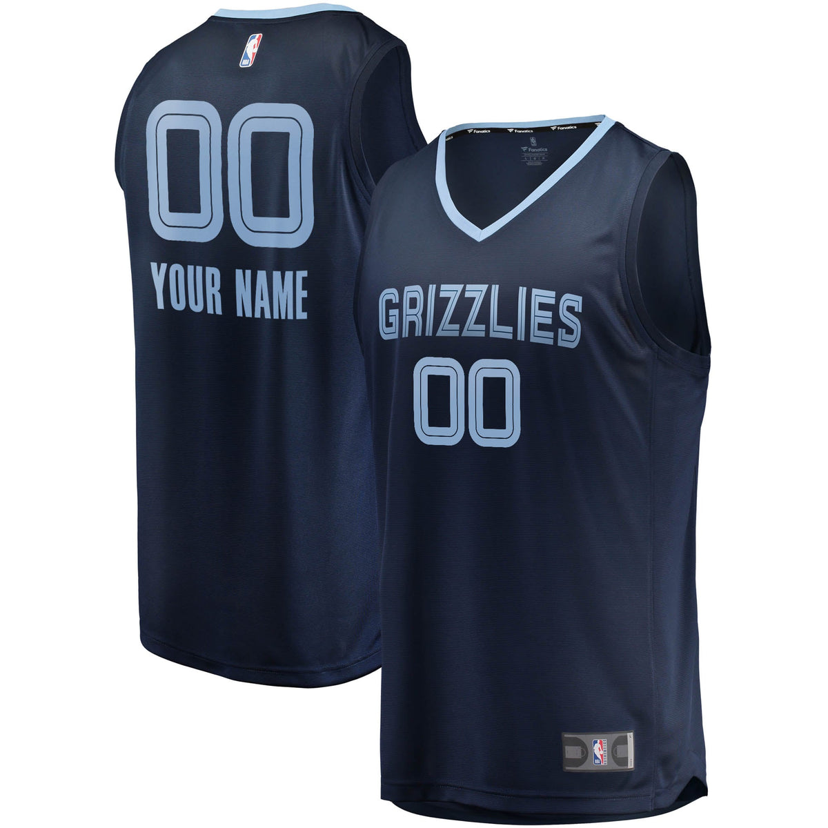 Men's Memphis Grizzlies Fanatics Navy Fast Break Custom product image 2
