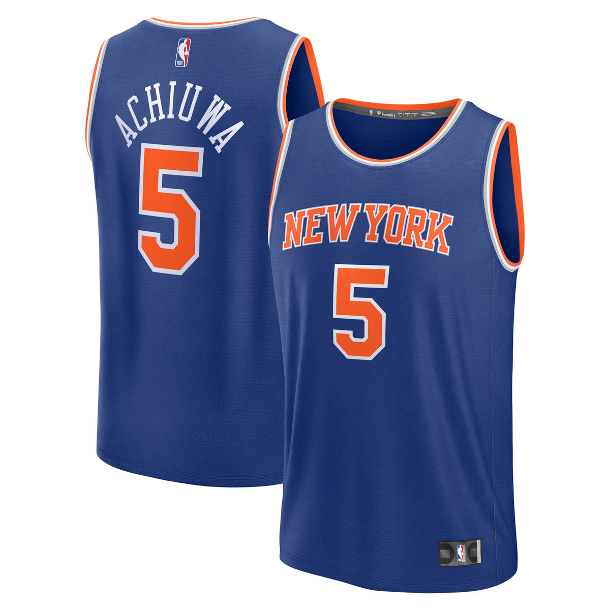 Men's New York Knicks Precious Achiuwa Fanatics Blue Fast product image 1