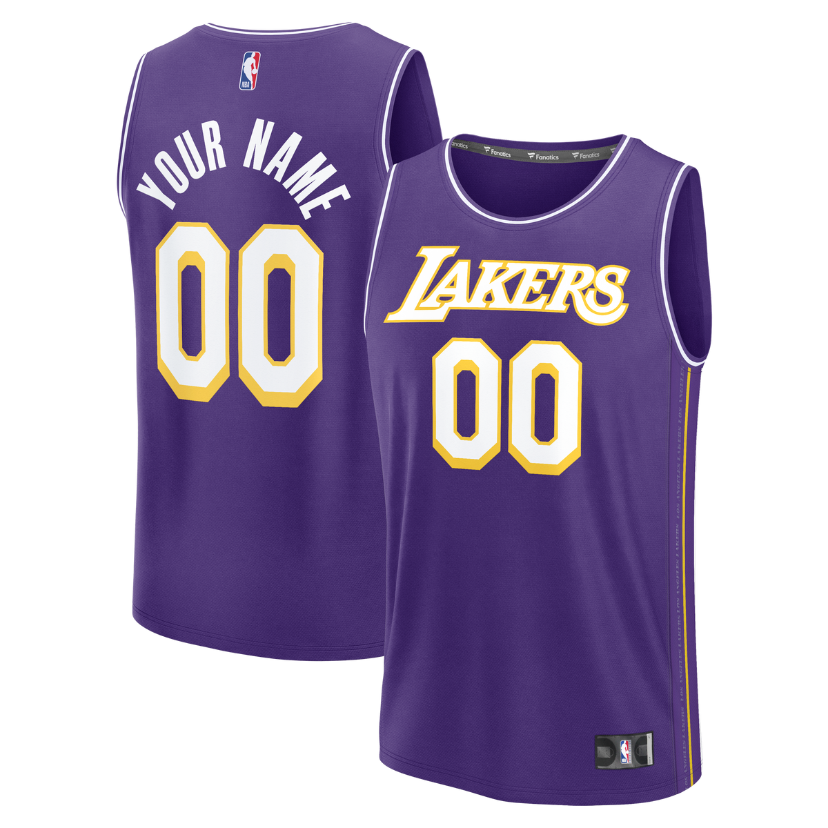 Men's Los Angeles Lakers Fanatics Purple Fast Break Custom product image 2