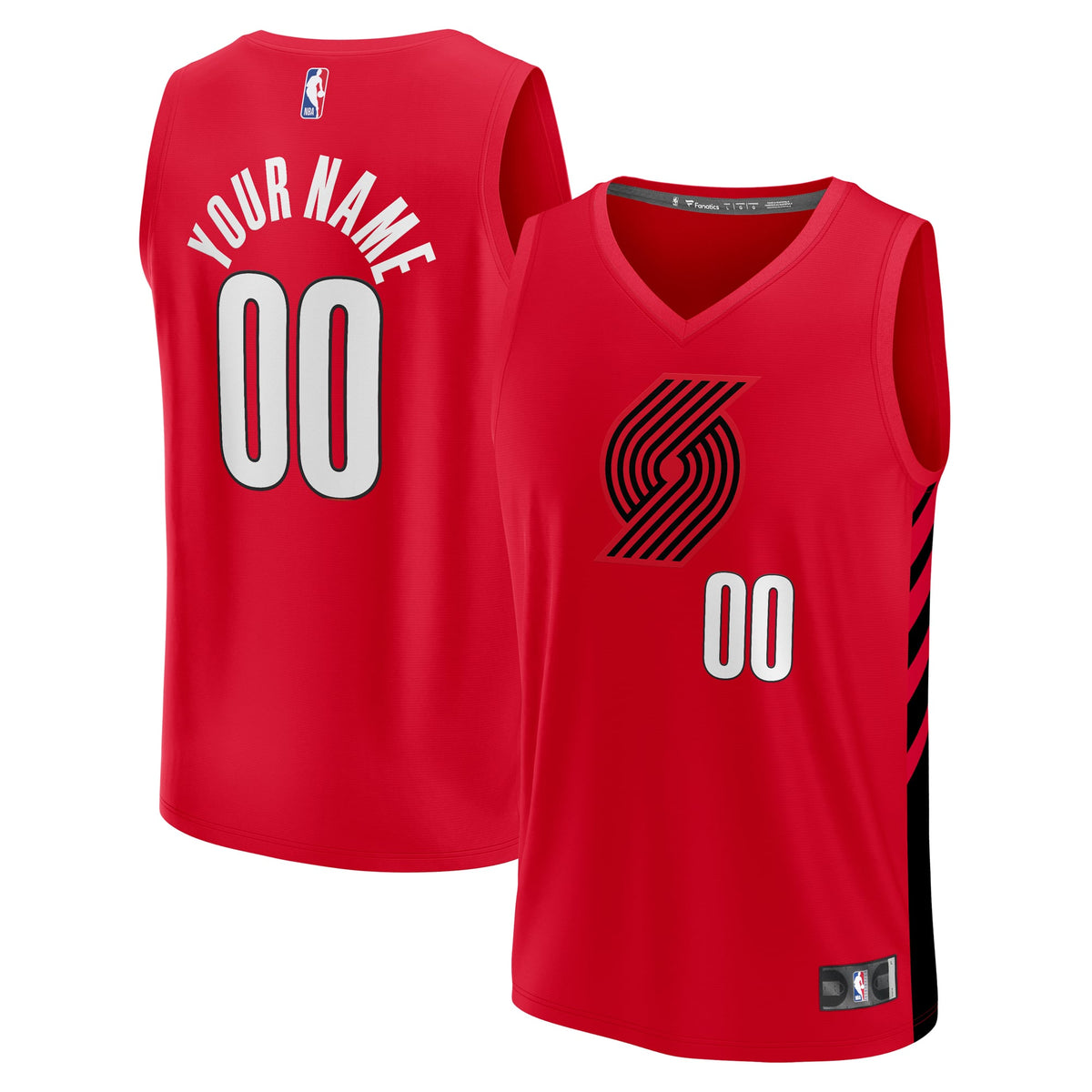 Men's Portland Trail Blazers Fanatics Red Fast Break Custom product image 1