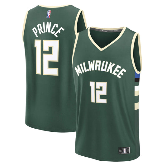 Men's Milwaukee Bucks Taurean Prince Fanatics Hunter Green product image 1