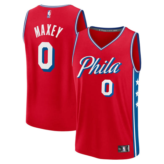Men's Philadelphia 76ers Tyrese Maxey Fanatics Red Fast product image 1