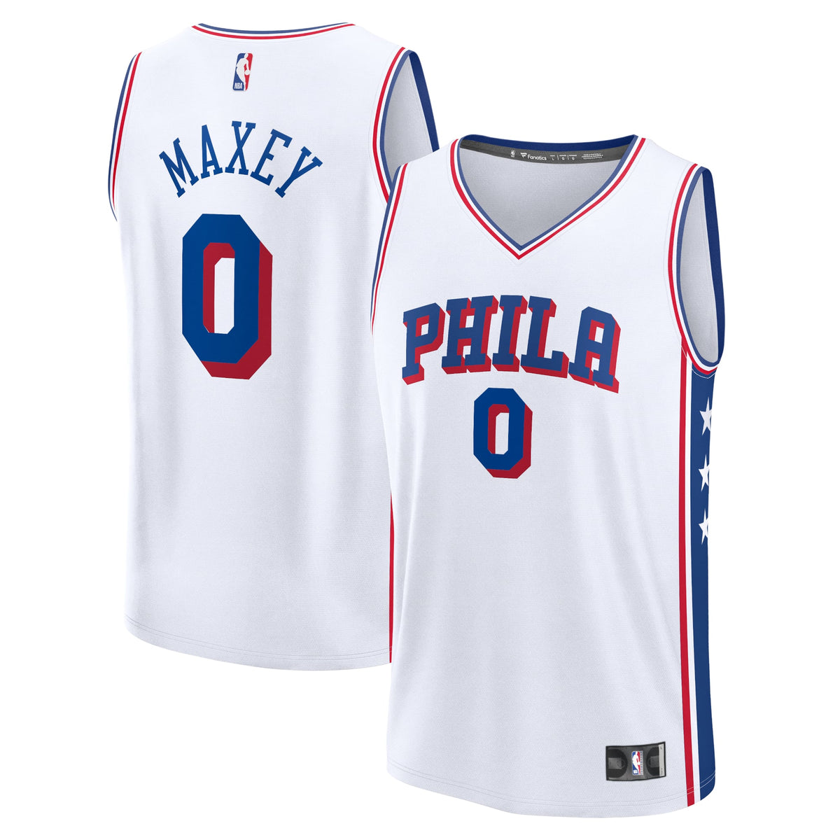 Men's Philadelphia 76ers Tyrese Maxey Fanatics White Fast product image 2