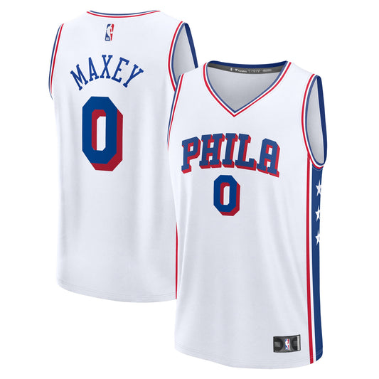 Men's Philadelphia 76ers Tyrese Maxey Fanatics White Fast product image 1