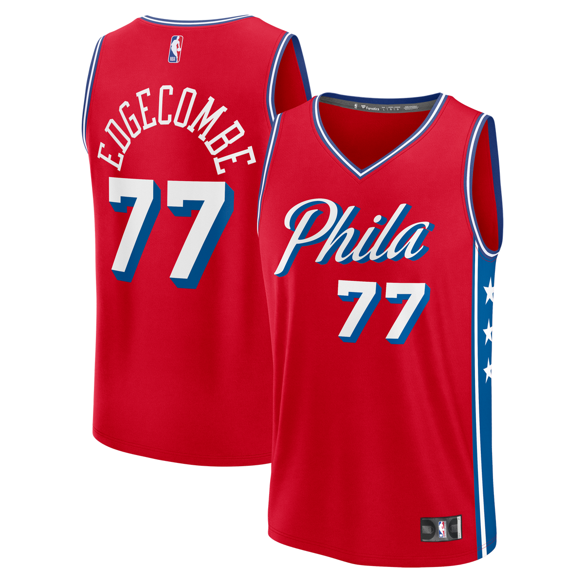 Men's Philadelphia 76ers VJ Edgecombe Fanatics Red Fast product image 2