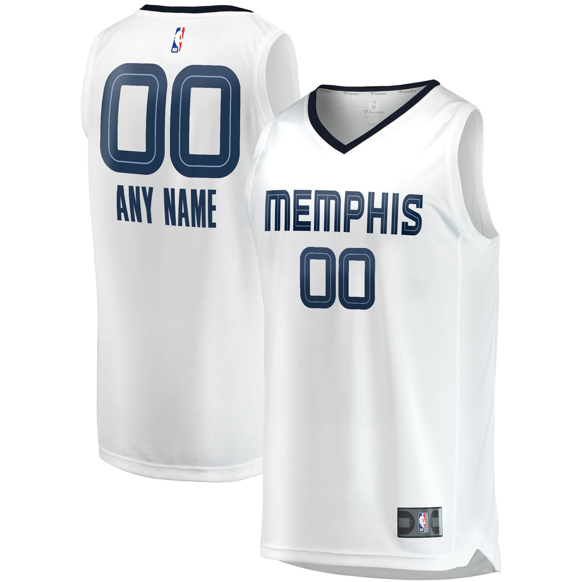 Men's Memphis Grizzlies Fanatics White Fast Break Custom product image 1