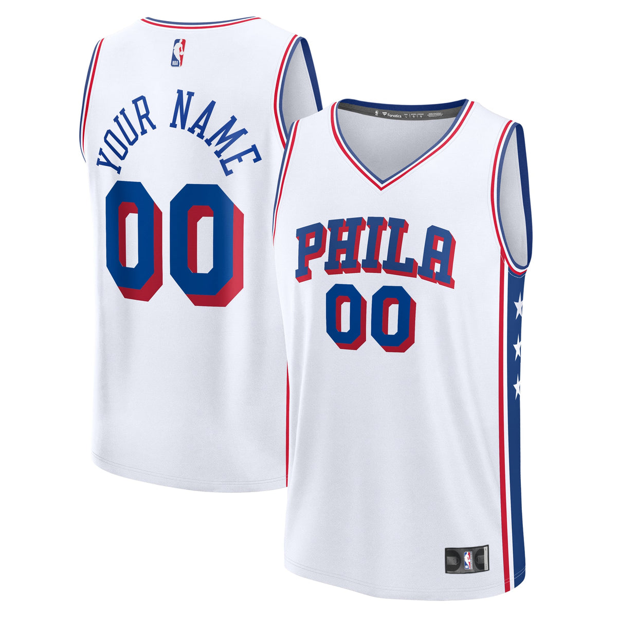 Men's Philadelphia 76ers Fanatics White Fast Break Custom product image 2
