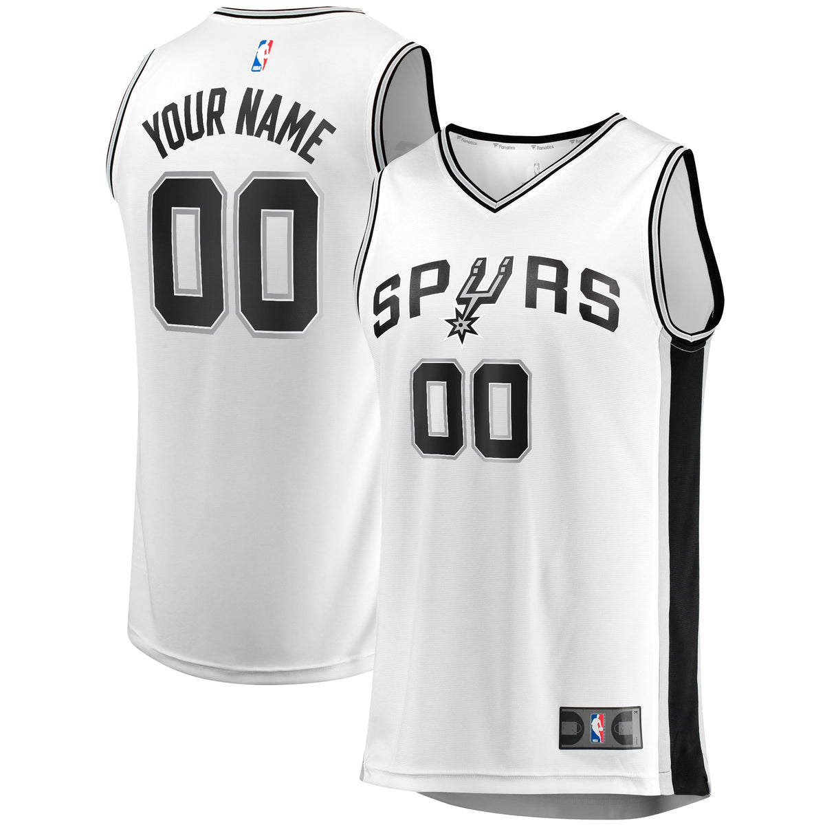 Men's San Antonio Spurs Fanatics White Fast Break Custom product image 2