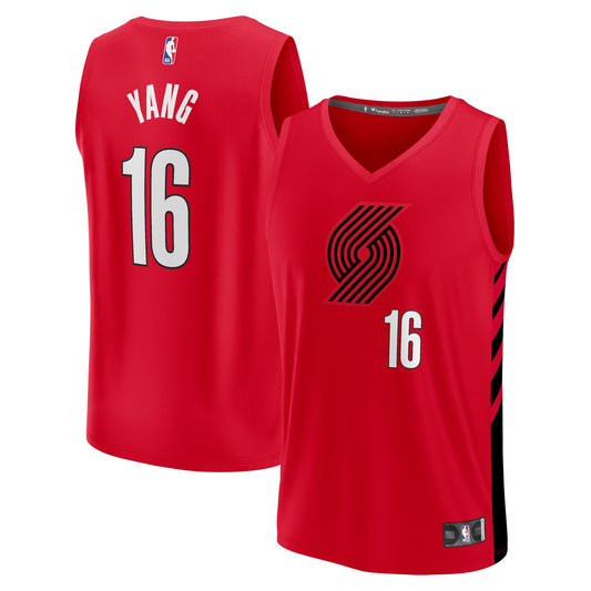 Men's Portland Trail Blazers Yang Hansen Fanatics Red Fast product image 1
